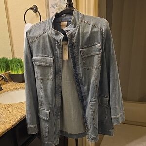 Chicos Denim Utility Jacket